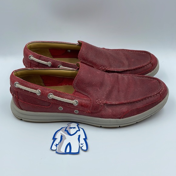 COLE HAAN SUNSET‎ RED LEATHER Slip-On Travel Venetian II Men’s Sz 9.5 - Picture 1 of 10